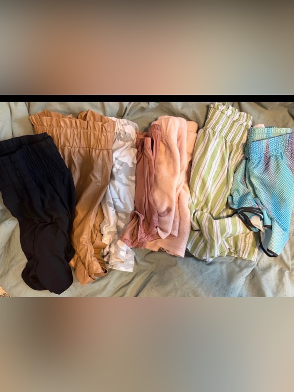 Multiples Women’s Shorts Set - Black, Tan, Pink, Green, Blue